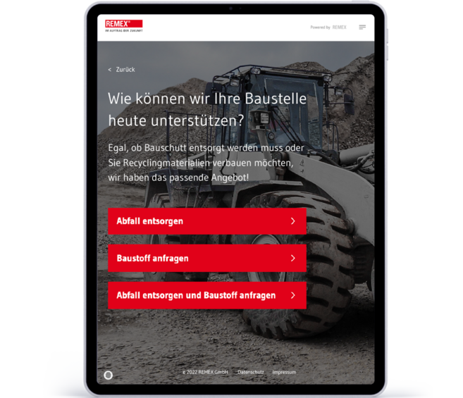 Onlineportal für Baustoffe und Entsorgungsleistungen